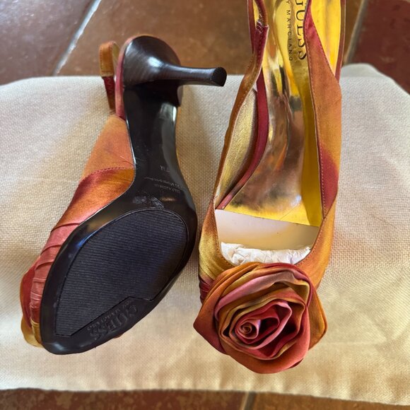 Vintage GUESS by Marciano Satin Rose Slingback Heels | Size 7M | NWOT - Picture 3 of 10